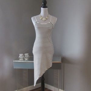 NEW Baluoke Black & White Asymmetrical Dress M